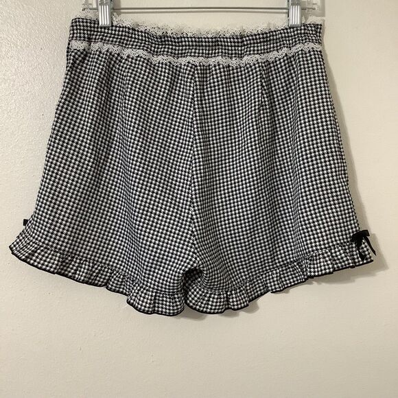 Dear My Love Houndstooth J Fashion Kawaii Coquette Lacey Culottes Shorts M/L - Picture 5 of 8